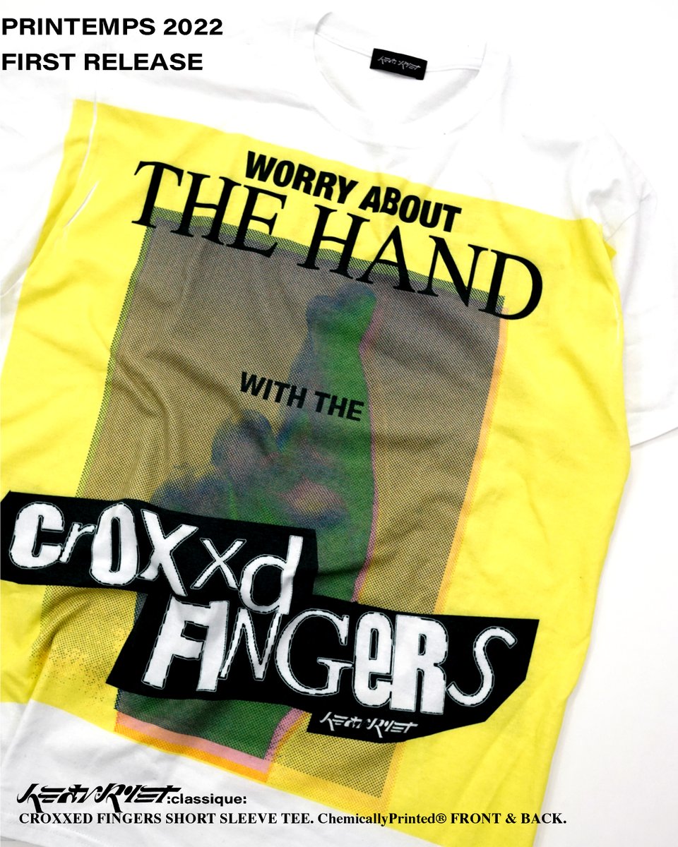 HEAVROLET's tweet photo. Heavrolet Printemps 2022 : : CROXXED FINGERS TEE
https://t.co/uOJROJ5Hhk https://t.co/ct3EA9av3v