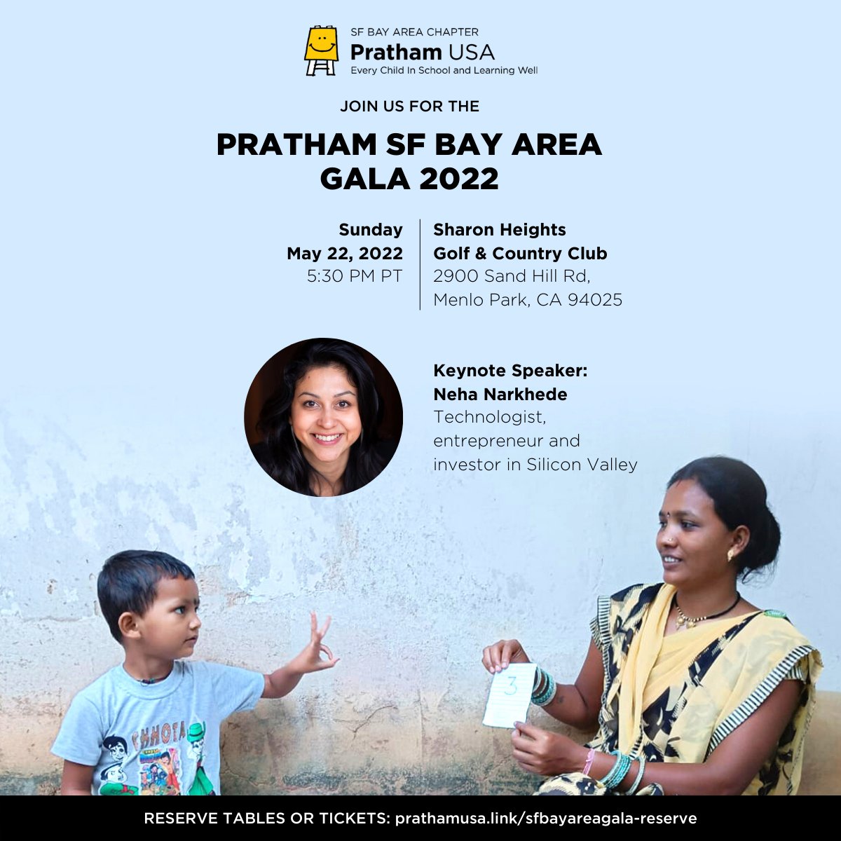 prathamusa's tweet photo. Join us for our Pratham SF Bay Area Gala on May 22, 2022 featuring Keynote Speaker: Neha Narkhede. For more details and to reserve tickets and tables, visit: https://t.co/R0a6wGRWzi https://t.co/5yyWn3loqL