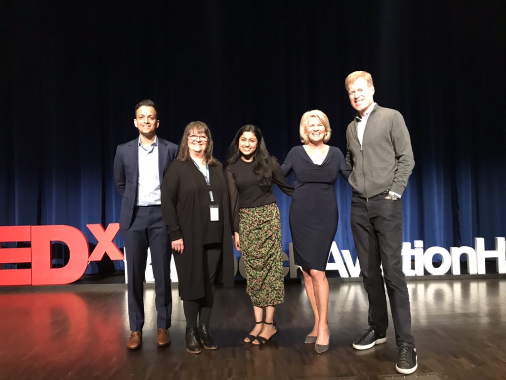 HighlineSchools's tweet photo. Bravo to the @aviationhs students for hosting an inspiring @TEDx event &amp; to speakers Erik Nordstrom of @Nordstrom, @VinGuptaMD &amp; Principal @tipboyzand1! #HighlineProud https://t.co/tQrFuX5kA0