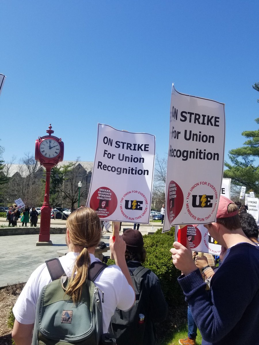 Picketers from all over campus marching to Ballantine to rally.