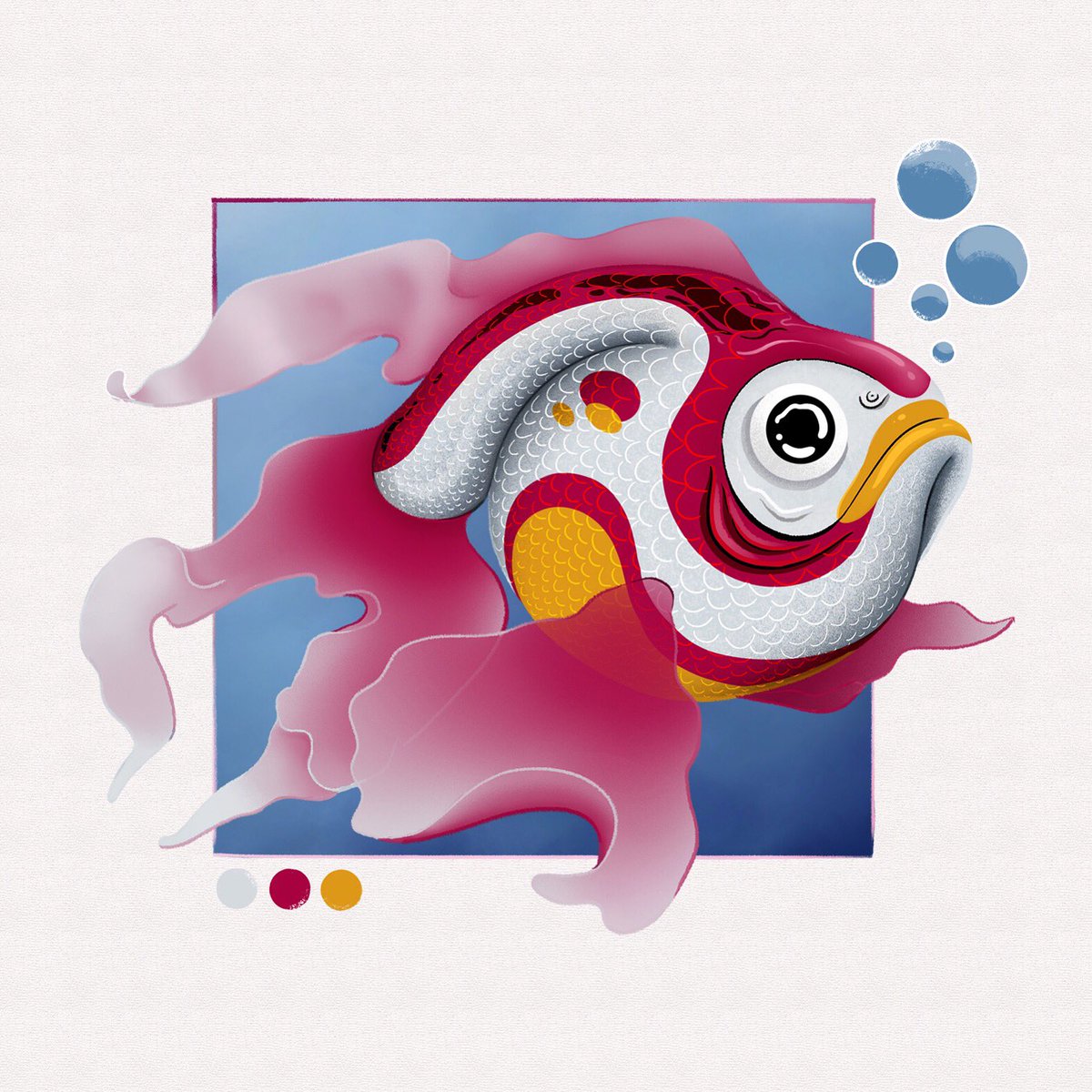 TGIPizza's tweet photo. Goldfish leaving the bowl just in time for spring 
#illustration #photoshop #digitalart https://t.co/RjYaqZ3q5x