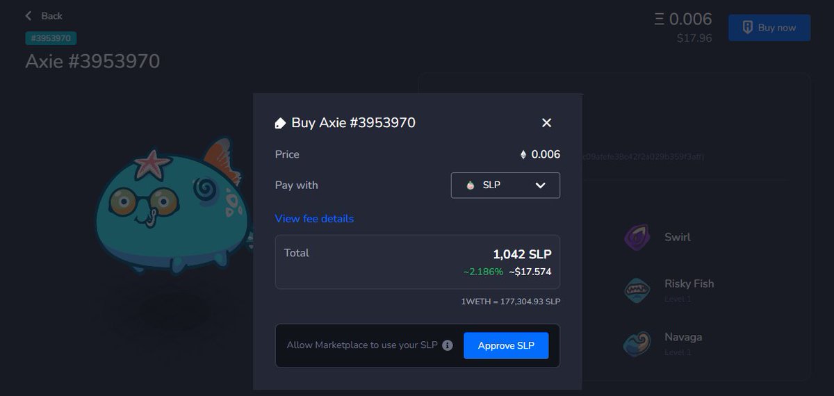 HelloCuCo's tweet photo. We can now buy Axies directly from the marketplace using $SLP! Thanks to the @AxieInfinity team for making it happen.

#AxieInfinity 
#AxieOrigin https://t.co/hqnVpIEfhQ