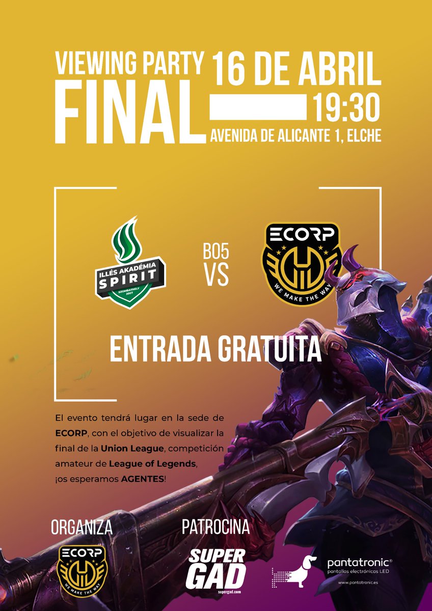 Hemos improvisado una #ViewingParty en nuestra sede para ver la FINAL de la <a href="/UnionLeague3/">Union League</a> ¿Quién se viene a ver como representamos a Españita 🇪🇦?

#WEMAKETHEWAY💛