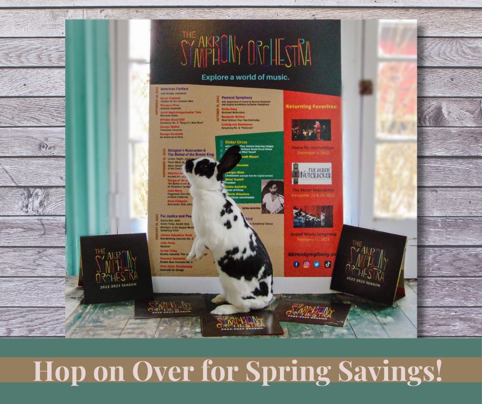 Online-only Flash Sale now until April 17!  50% off all tickets to "The Creation" on April 30! 

Akron Symphony Orchestra and the Akron Symphony Chorus join to welcome spring with Haydn’s "The Creation."  

Visit AkronSymphony.org for more info.