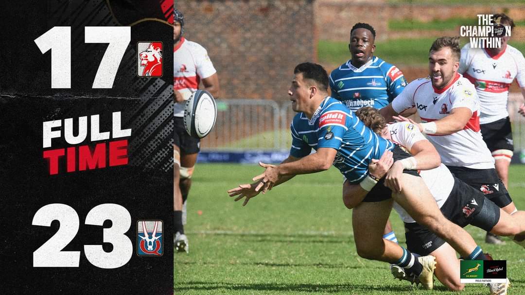 CJSportsMedia's tweet photo. Carling Currie Cup Rugby Result on Thursday 14 April 2022:
Lions 17 - 23 Griquas (Full Time)
#CJSportsMedia #SARugby #Carling #CurrieCup ๐ธ #SuperSport #BlackLabel #LIOvsGRI https://t.co/M0ellJBDjt