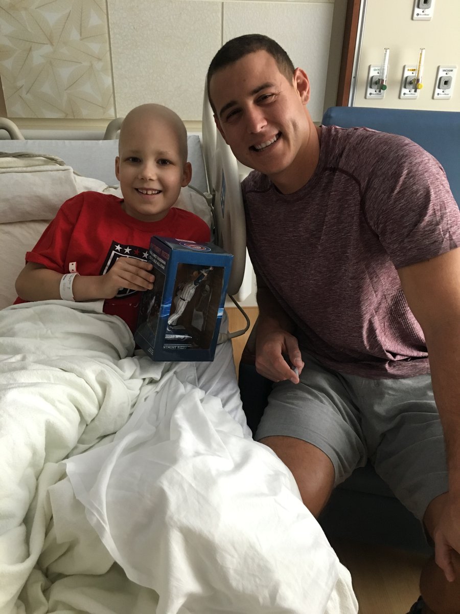 RizzoFoundation's tweet photo. Anthony regularly visits hospitals, writes letters to children &amp; provides financial assistance to families. U can make every Home Run count this season by joining our HR Challenge. #TeamRizzo

Learn more about the work we do at https://t.co/oAeDNPUk93 
 
https://t.co/0o4vDGAS8s https://t.co/EJfAWaCI0V