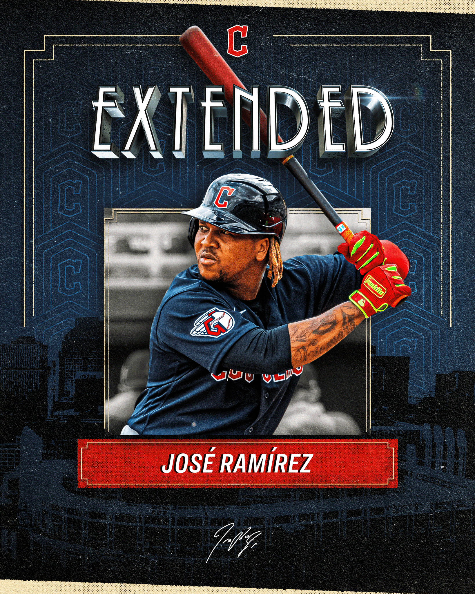 Cleveland Guardians on Twitter: "We have signed 3B José Ramírez to a 7-year  contract through the 2028 season. JRam is staying put! 🥲 #ForTheLand  https://t.co/ZZ45W3YSUN" / Twitter