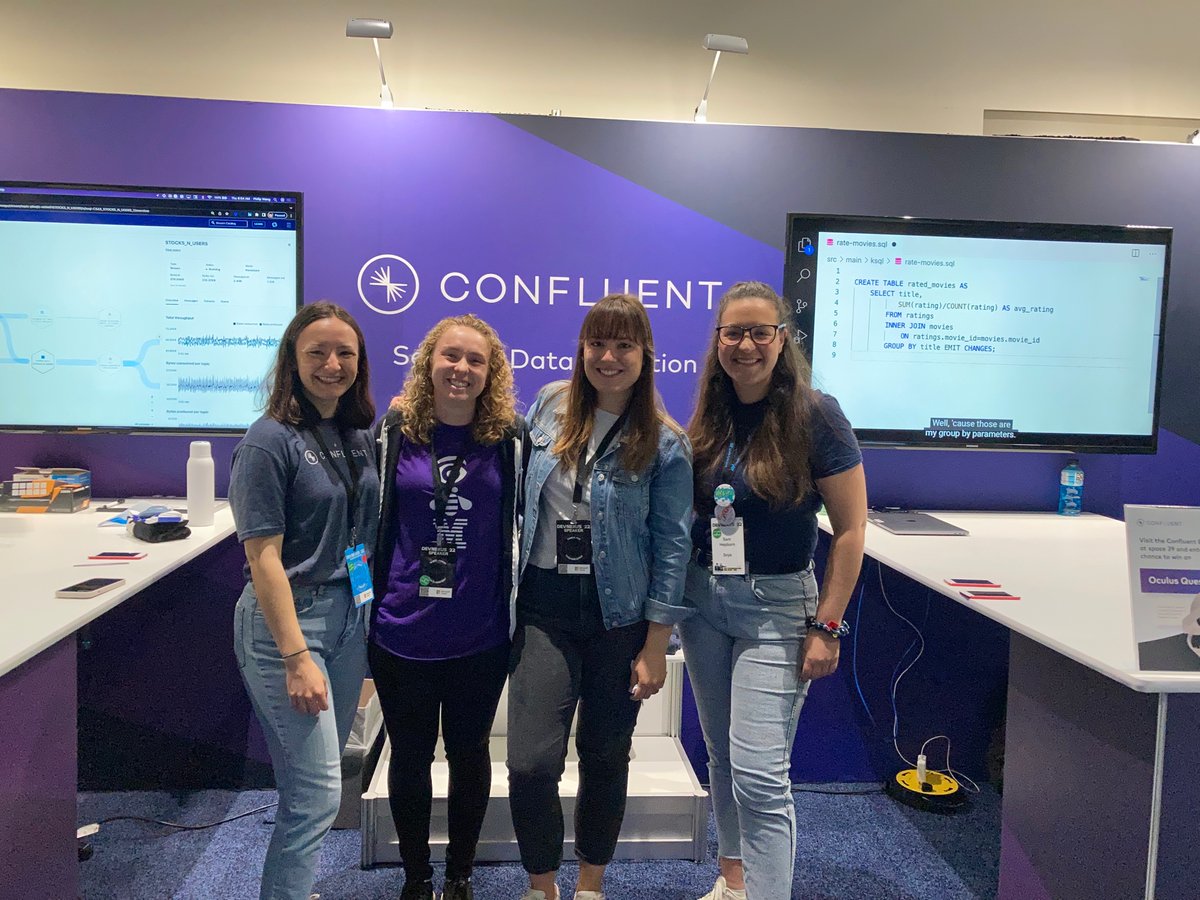 daveklein's tweet image. These tech dignitaries came by to visit with @TheDanicaFine &amp;amp; @LeahThomas144 at the @confluentinc booth! Thank you @OlenaKutsenko, @gracejansen27, &amp;amp; @SammyHep!

#devnexus2022