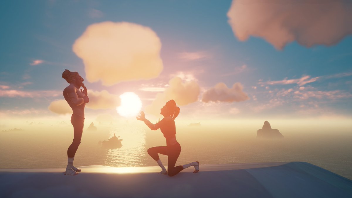 Pugnath's tweet photo. Title: Man being proposed
Contest: Spring Scenes
#SoTShot @SeaOfThieves https://t.co/LmsxGeLWsw