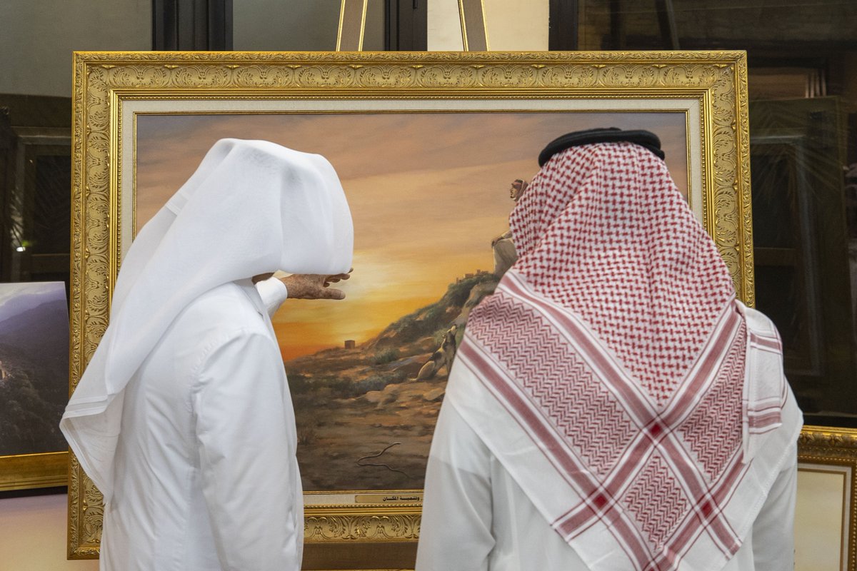 BadrFAlSaud's tweet image. في مرسم دايم السيف الأمير #خالد_الفيصل: "الهواية تمتلك رجالها".