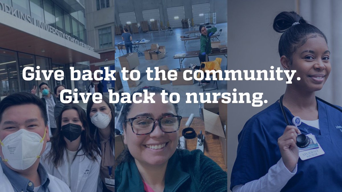Support the #Baltimore community & the future of nursing by making a gift to the @JHUNursing Student Giving Campaign! We’re asking for 100 students to give by 4/25. givecampus.com/6izot4