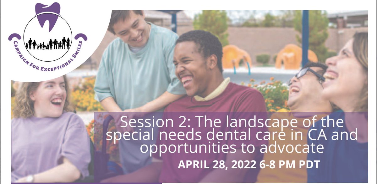 Campaign4Smiles's tweet photo. Session 2: APRIL 28, 2022 6-8 PM PDT (Free 2 CDE credits)
https://t.co/8fkwcaZhzf
TO REGISTER, PLEASE:
>Visit https://t.co/wMBna77PeI and enroll in the Campaign for Exceptional Smiles (If not done previously)
>Register for Session 2 to get a zoom link https://t.co/Y6pqHflYvc