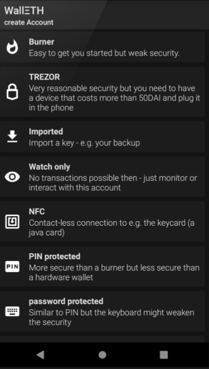 NEUROMASTER9's tweet photo. @NEUROBSC @wallethapp @NEUROMASTER
Use it directly with hardware wallets like the #TREZOR via USB or the #KeyCard via #NFC. Also has watch-only accounts. Featuring a dark mode to be easy on your eyes. #WatchOnly #Burner #Wallets https://t.co/szEt9Pk3pp