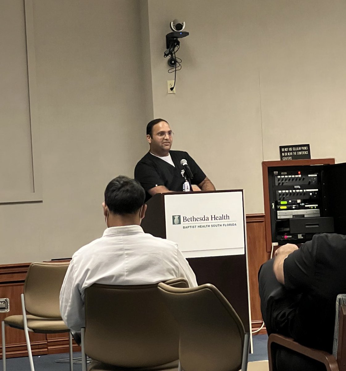 Superstar senior fellow <a href="/adithm13/">Adithya Mathews MD, MBA</a> lecturing at <a href="/FAUmedIM/">FAUmedIM</a> Academic Half Day on “An introduction to Structural Cardiology”. 🤩🌴 #traininginparadise #fau
