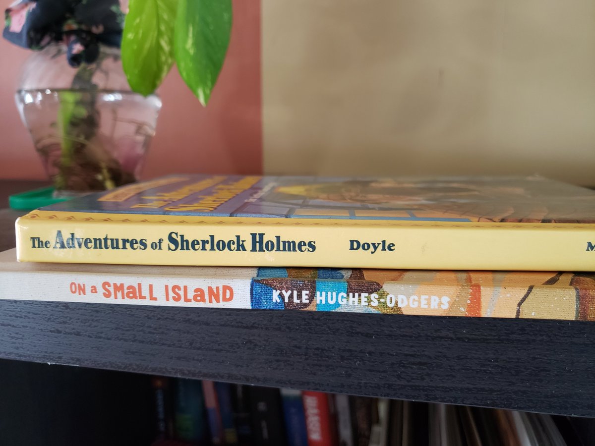 The Adventures of Sherlock Holmes 
On a Small Island

If you have any book spine poetry you would like to share, tag us, and if it's appropriate we'll retweet it!
#poetry #bookish #nationalpoetrymonth #bookspinepoetry #elmont #elmontny #elmontlibrary