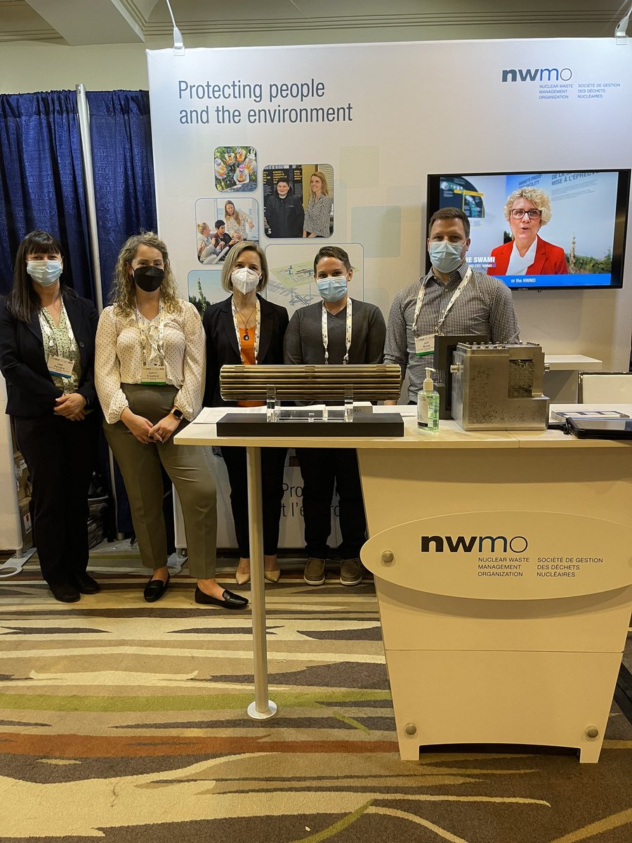 NWMOCanada's tweet photo. The NWMO #CNA2022 team had a great time meeting and learning from other #NuclearProfessionals. Collaboration is essential to the work we do to protect people and the environment.
#DeepGeologicalRepositories https://t.co/GLlxQhOLP8
