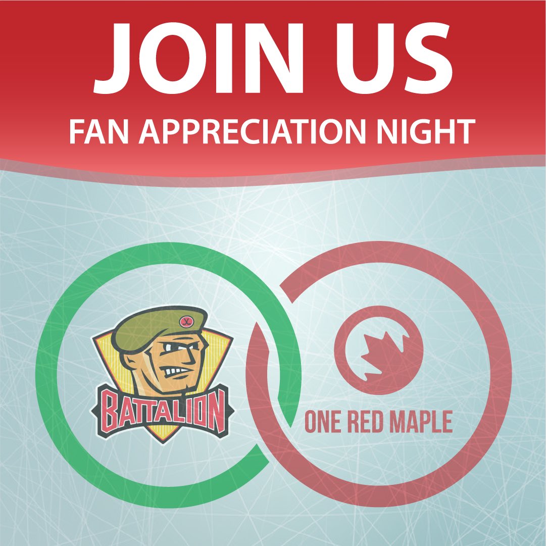 Hey <a href="/OHLBattalion/">North Bay Battalion</a> &amp; ONE RED MAPLE fans, let's come together at Memorial Gardens for a night of excitement &amp; cheer! #jointhemovement #shoplocal #supportlocal #savelocal #community #ohlbattalion #oneredmaple