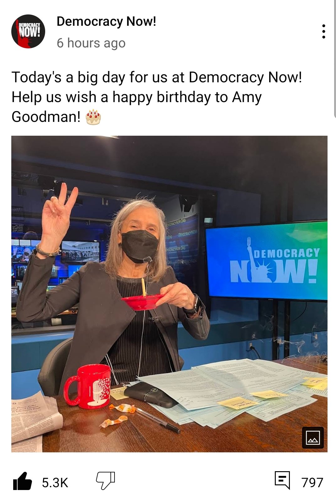 Happy belated birthday to The GOAT truth teller Amy Goodman 