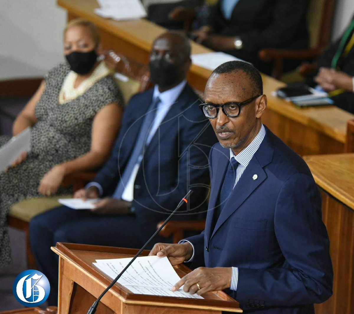 JamaicaGleaner's tweet photo. Happening Now:
Joint sitting of the Houses of Parliament to welcome the president of Rwanda, Paul Kagame. The president is in Jamaica for a three-day state visit. #GLNRToday https://t.co/mqzWM8pJds
