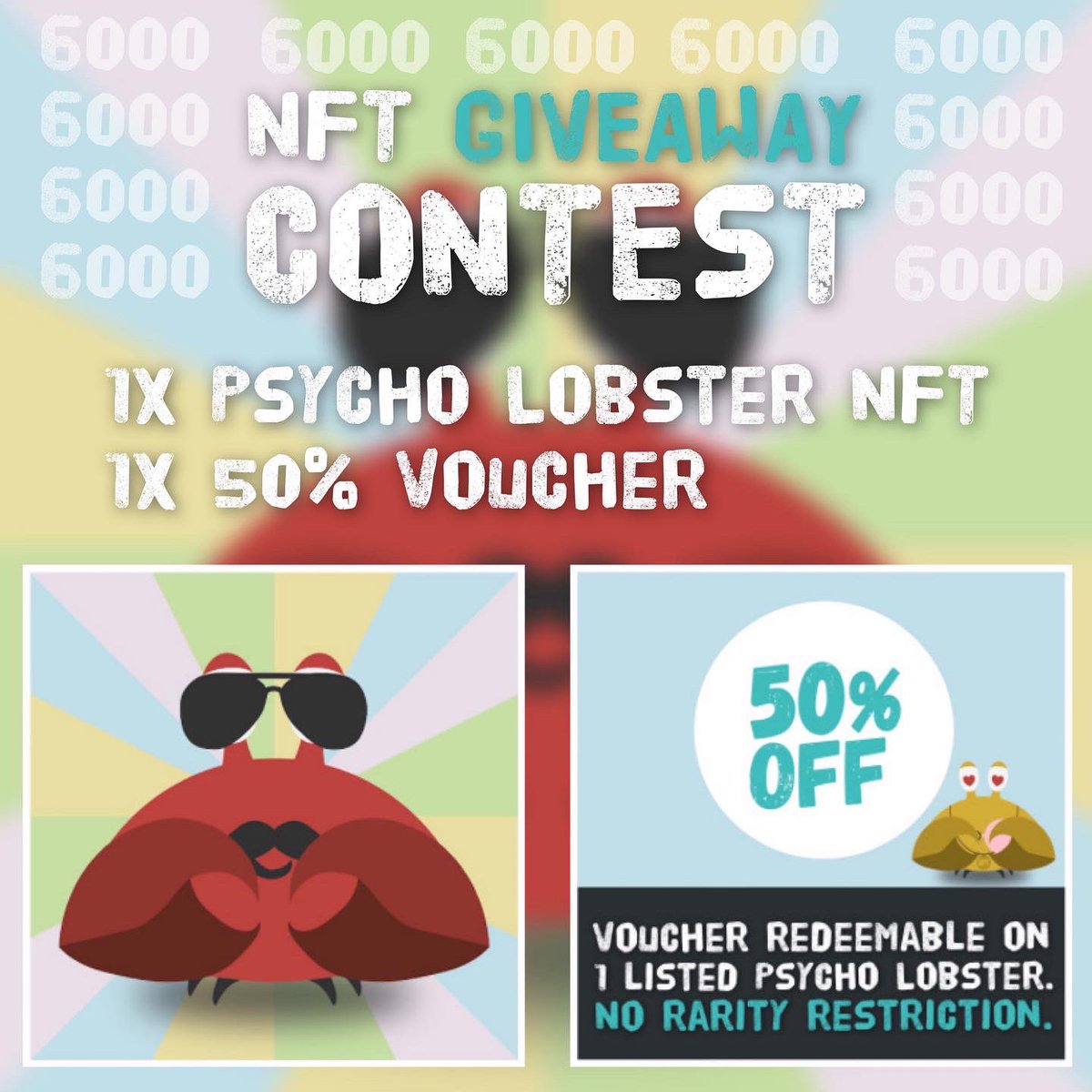 lobsterpixels's tweet photo. Lobster Pixels hit 6000 followers on Instagram and I wanted to say THANK YOU by giving away 2 awesome prices. 🙏🎁

#NFTs #NFTGiveaways #NFT 

If you want to join the giveaway competition, please check the post and share it with your friends.
👇👇👇

https://t.co/i4HHSm6Cb0 https://t.co/KkxmbGtvGJ