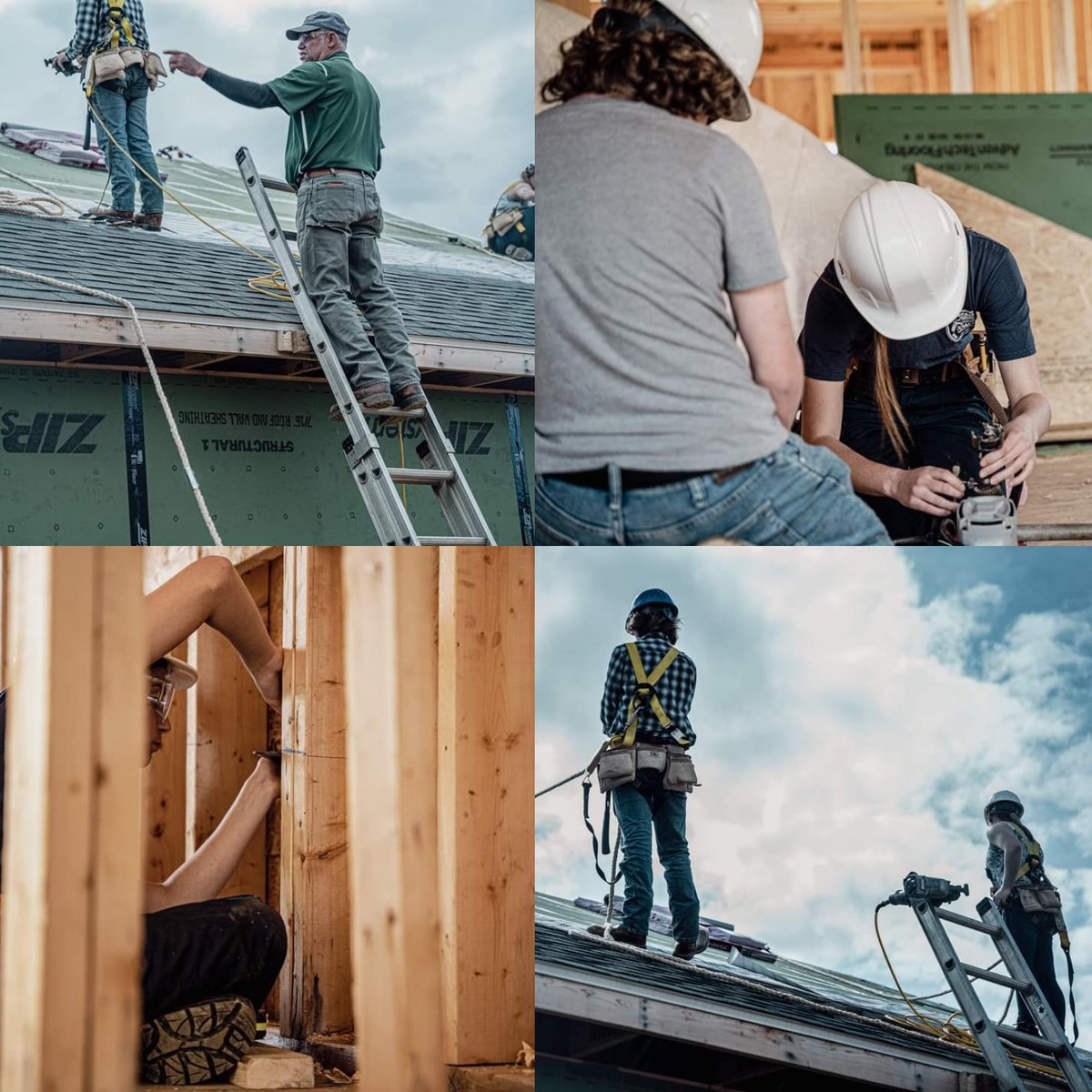 Building Trades students are making great progress on the house!  #ctebtec #building #trades #skills #handsonlearning #hardwork