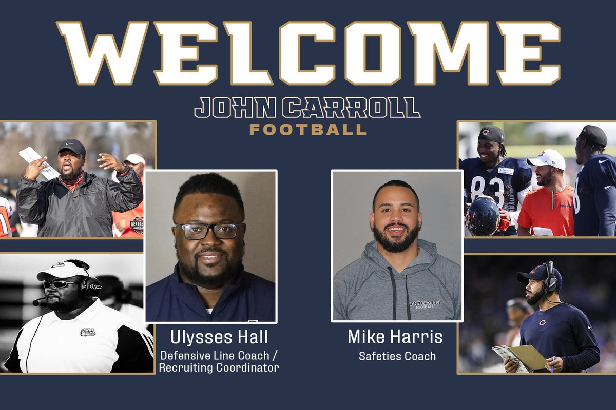 FB: Mike Harris and Ulysses Hall have been added to <a href="/JCUFootball/">John Carroll Football</a> coaching staff 🏈

Meet the two newest coaches for JCU Football ⬇️
📰 jcusports.com/news/2022/4/14…
#GoStreaks ⚡️