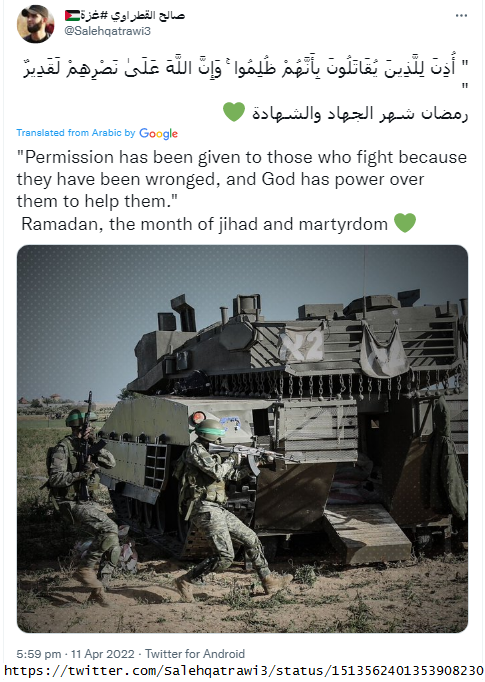 BestWebEnglish's tweet photo. 🔴Reported Hamas terrorist @Salehqatrawi3 6,433 Followers; promotes #terrorism outlawed by @Twitter, praises, glorifies murderous terrorists, incites violence, murder,war against Jews,Israelis.
THIS. IS. NOT. FREE. SPEECH.@TwitterSupport
@IsraelMFA #Israel https://t.co/MXihYvBMU6 https://t.co/cHQ3Js3L66