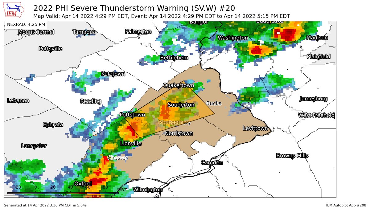 New York Metro Weather on Twitter "PHI issues Severe Thunderstorm