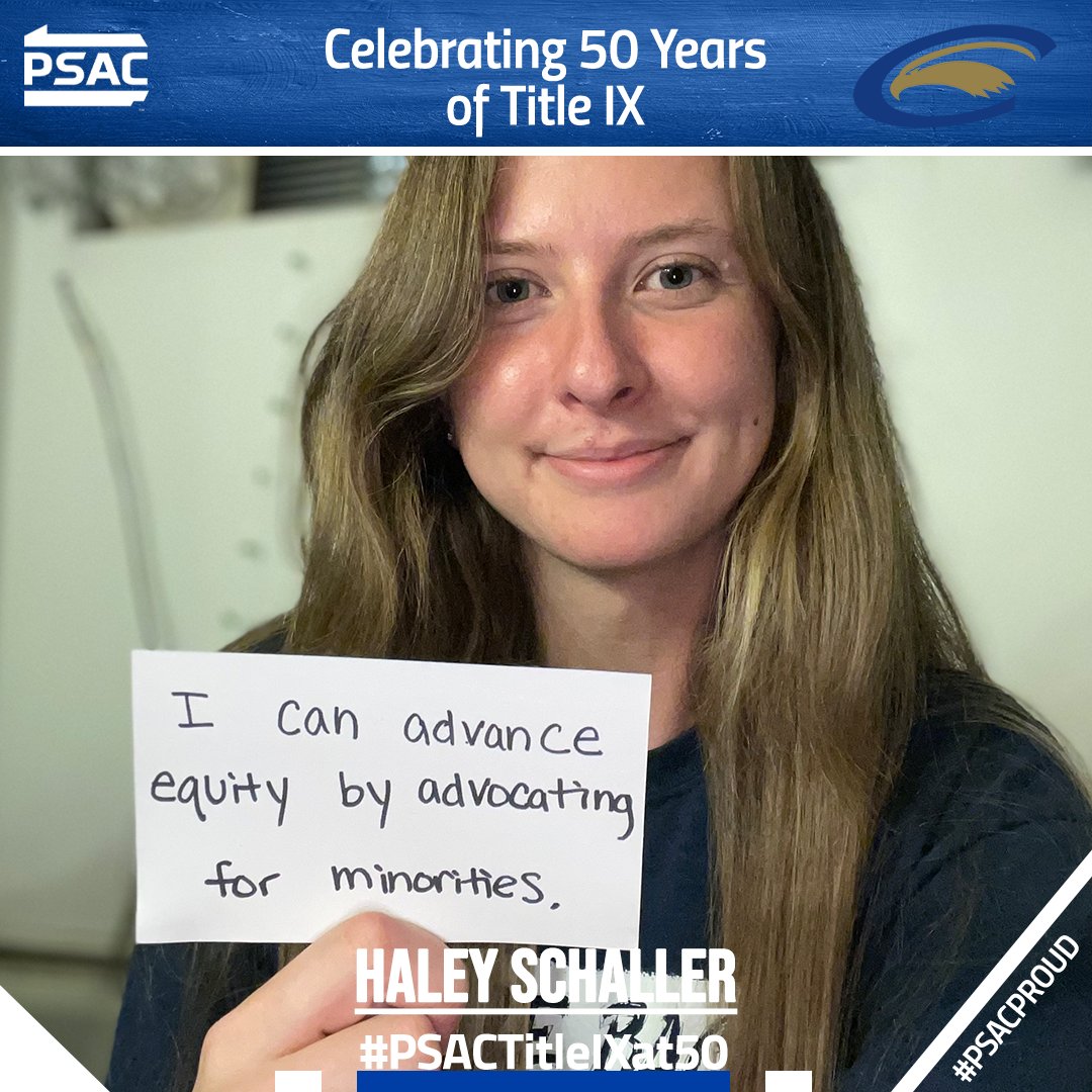 ClarionEagles's tweet photo. Celebrating the 50th Year of Title IX #PSACTitleIXat50 https://t.co/BwqXu1qUGz