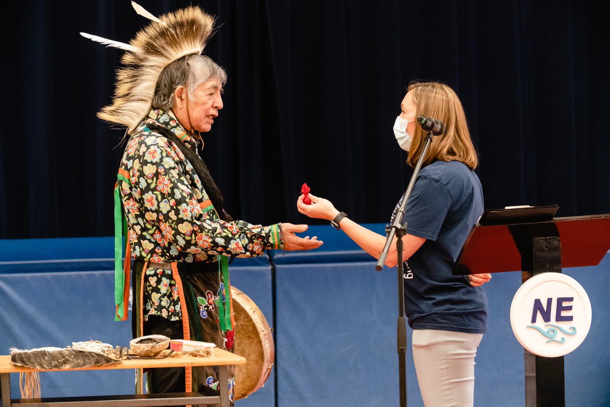 PeelSchools's tweet image. On April 14, families, students, staff and Indigenous community members witnessed the official renaming of Sir John A. MacDonald Senior Public School to Nibi Emosaawdang Public School. The name change responds to community advocacy, aligns with Ministry Directive #18 ...