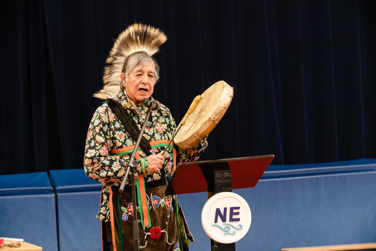 PeelSchools's tweet image. On April 14, families, students, staff and Indigenous community members witnessed the official renaming of Sir John A. MacDonald Senior Public School to Nibi Emosaawdang Public School. The name change responds to community advocacy, aligns with Ministry Directive #18 ...