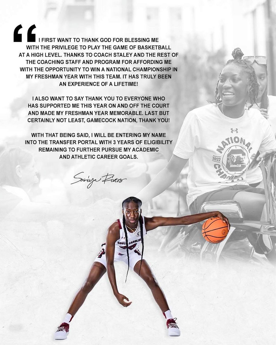 Thank you Gamecock Nation, 44 out❤️🤝..