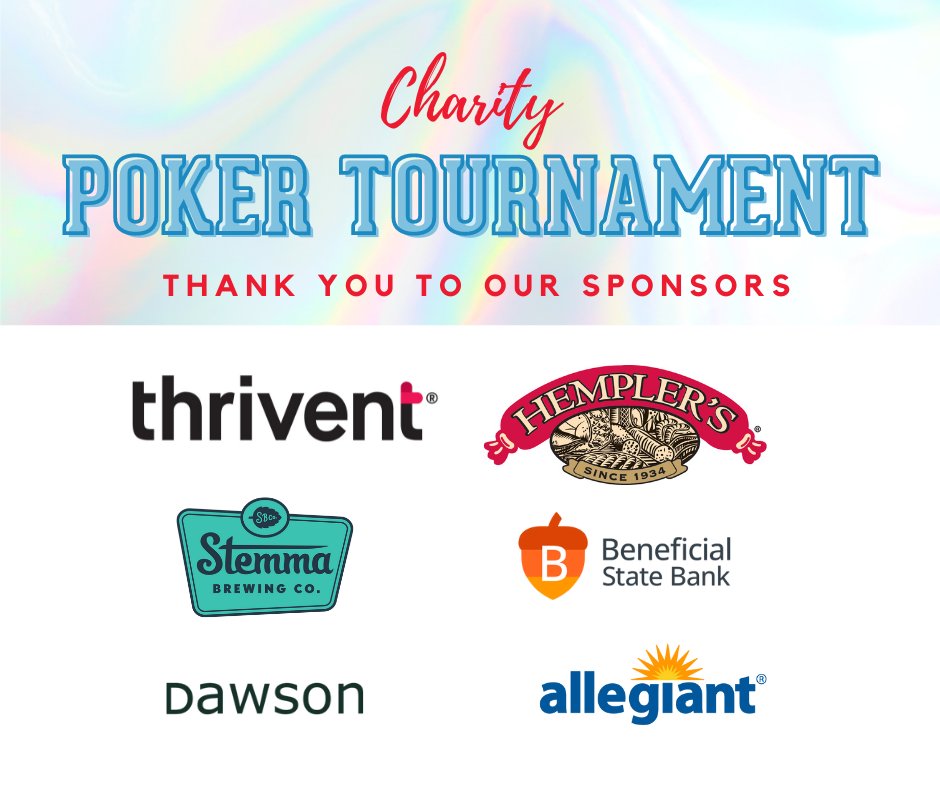 Thank you to our wonderful sponsors for this year's Charity Poker Tournament! We still have room for you. 🙂 Sign up to play on May 13th: skookumkids.org/poker. 

@thrivent <a href="/HemplersFoods/">Hempler Foods Group</a> <a href="/StemmaBrewing/">Stemma Brewing Co.</a> @allegiant <a href="/BeneficialState/">Beneficial State Bank</a> 

#pokerplayer #poker #pokerlife #bellingham