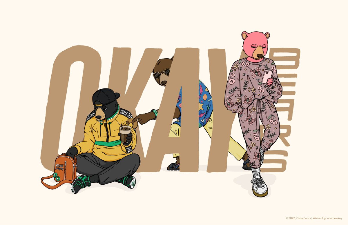 Dropping WL spots for Okay Bears🐻

🎫 To enter:
1- Like, RT and tag your friends
2- Follow <a href="/SOLPlayboy/">S◎LPlayboy</a> + <a href="/okaybears/">Okay Bears</a>
*Turn notis on for an extra entry🔔

👌🐻