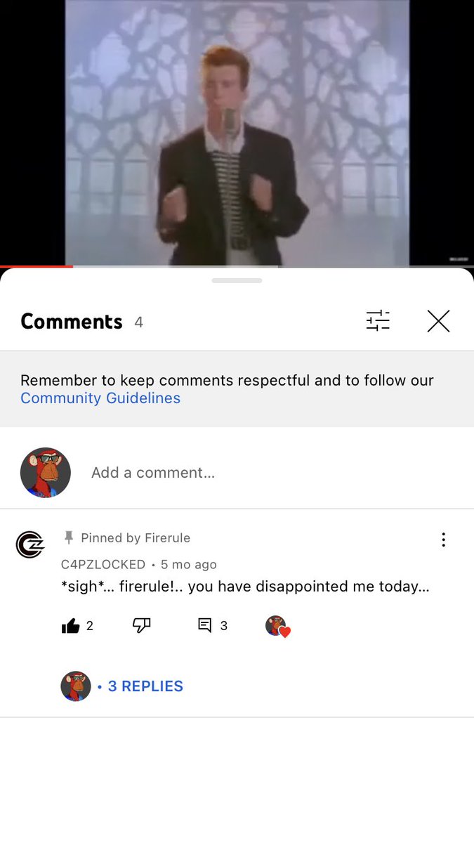 FireruleReal's tweet photo. The time I accidentally Rick rolled jake https://t.co/OAM2B6upHG