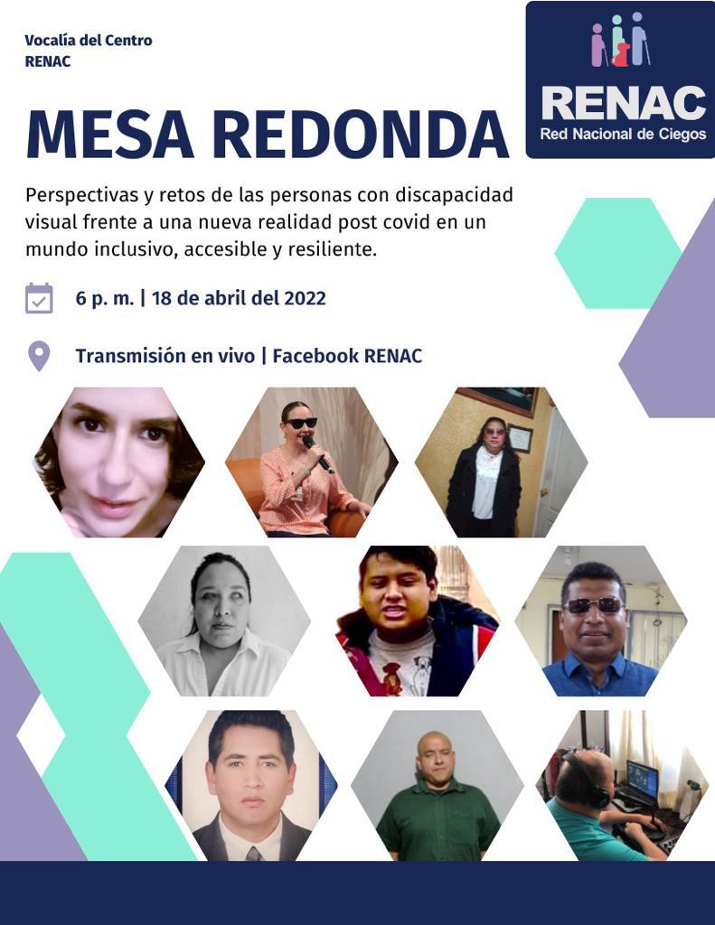 CronicaPCD's tweet photo. La Red para la Inclusión de las PCD Visual invita el 18 de abril a la Mesa Redonda:  

Perspectivas y retos de las personas con discapacidad visual frente a una nueva realidad post covid en un mundo inclusivo, accesible y resiliente. 6 PM por Facebook #DiscapacidadConOrgullo,. https://t.co/arSPgBr43b