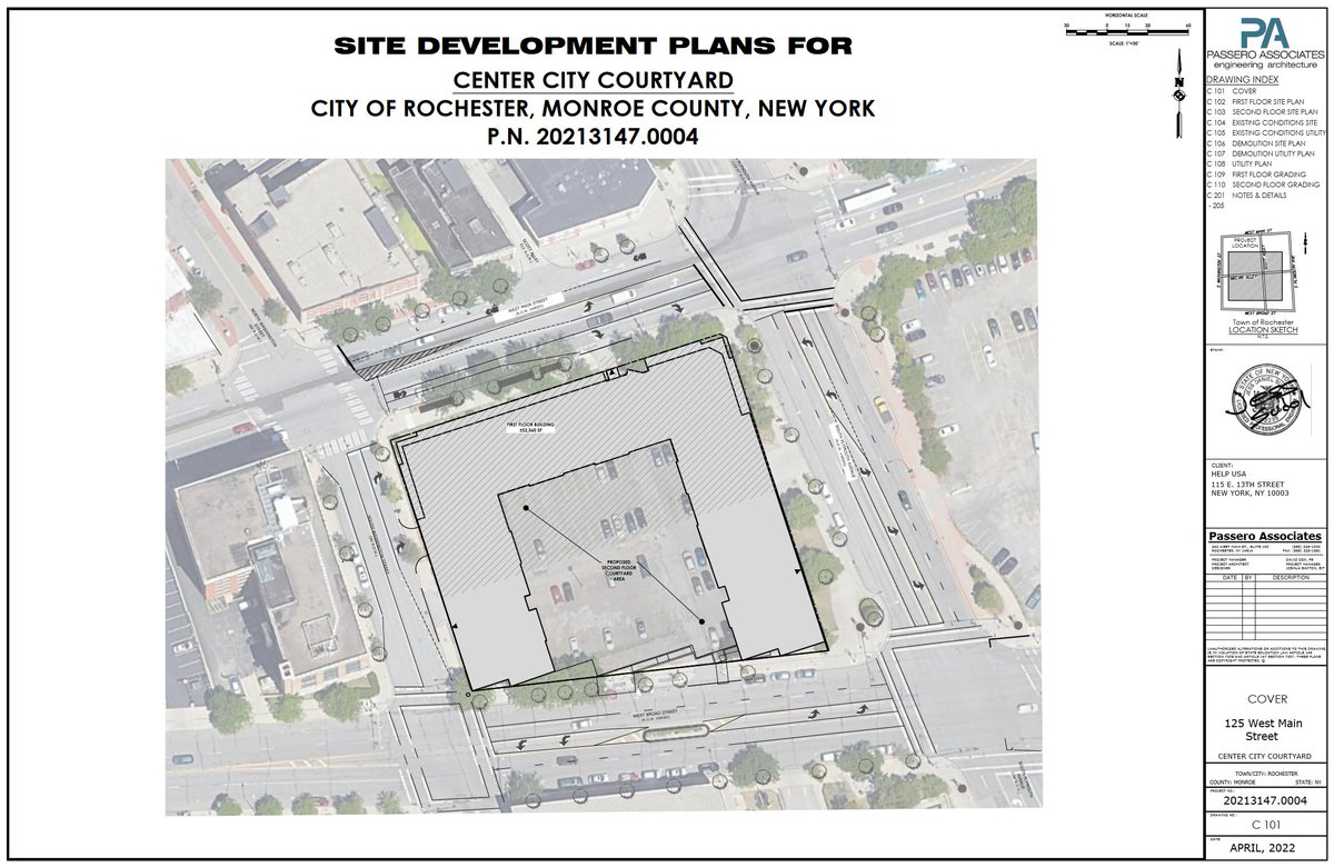 rocdevnews's tweet photo. 5 story mixed use building with 161 residential units planned for corner of W. Main St. and Plymouth Ave. in downtown Rochester. Site plans include 102 below grade parking spaces, building would replace existing surface lot.

Docs:
https://t.co/2baFMziQOC

https://t.co/oG0AQkEakT https://t.co/QxsHPbbE1i