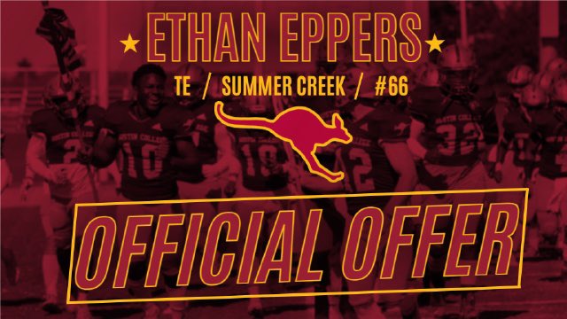 Ethan Eppers (@eppersethan) on Twitter photo I am blessed to receive an offer from Austin College! <a href="/Coach_DawsonRSP/">Loren Dawson</a> <a href="/CoachMike_Silva/">Coach Silva</a> <a href="/CoachMayo/">Clay Mayo</a> <a href="/CoachKRHarrison/">Coach Harrison, M.Ed.</a> <a href="/SC_BulldogFB/">Summer Creek Football</a> I am blessed to receive an offer from Austin College! <a href="/Coach_DawsonRSP/">Loren Dawson</a> <a href="/CoachMike_Silva/">Coach Silva</a> <a href="/CoachMayo/">Clay Mayo</a> <a href="/CoachKRHarrison/">Coach Harrison, M.Ed.</a> <a href="/SC_BulldogFB/">Summer Creek Football</a>