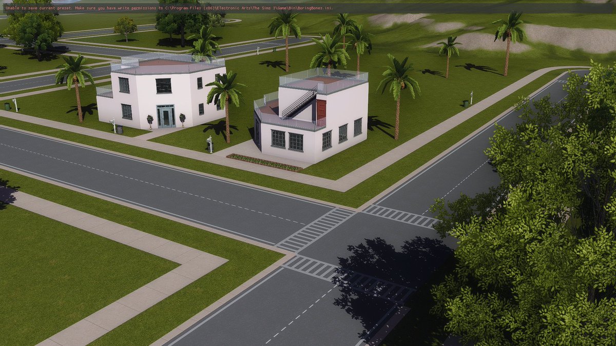 boringbonestv's tweet photo. Friends, I would like to share with you one more advance towards the complete stylization of #Pleasantview Street!! We started with this look, evolved into the second, and got to the third look today, definitively. With sidewalks cutting the corners like in Ts2!! <3 #BoringBones https://t.co/6UleYinidm