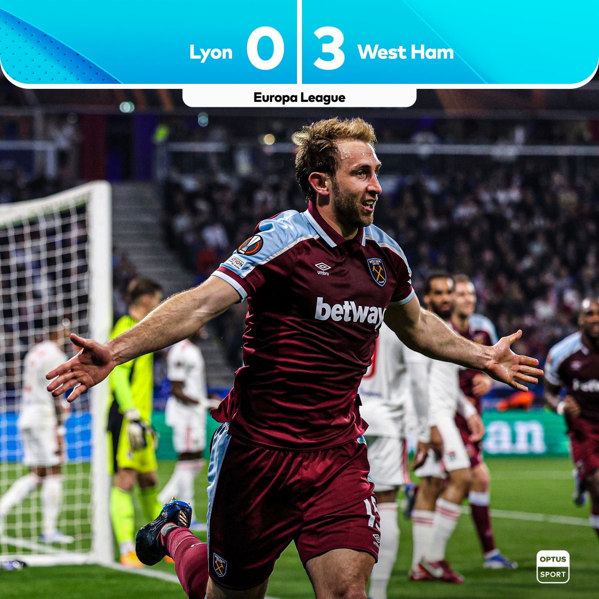 West Ham are through and Barcelona are OUT! 😱⚒️

The Hammers and Eintracht Frankfurt are into the semi-finals of the Europa League after both scoring three in their second-leg ties. 🏆

#OptusSport