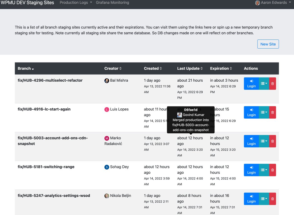 uglyrobot's tweet photo. A while back we built the ultimate #WordPress site staging and deployment tool to manage ongoing development of the @wpmudev site.

If you or your client WP sites have a large dev team and constant code changes and you are struggling maybe this can give you some ideas!🧵#devops https://t.co/L3mE4EOLap