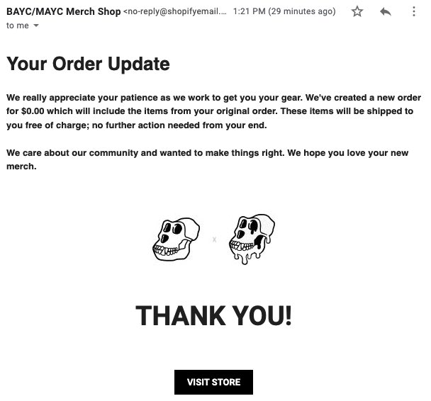 Bruh did <a href="/BoredApeYC/">Bored Ape Yacht Club 🍌</a> just decide to send me my whole original order for free!? LOLOL these MFers are goated!