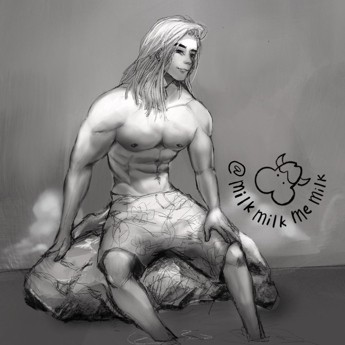 MilkMilkmemilk's tweet photo. Here are some progress shots~

Do y'all think I should have left him smiling? (( I never romance him so I wasn't sure if it was too ooc of him )) https://t.co/fnIfDdQu1y