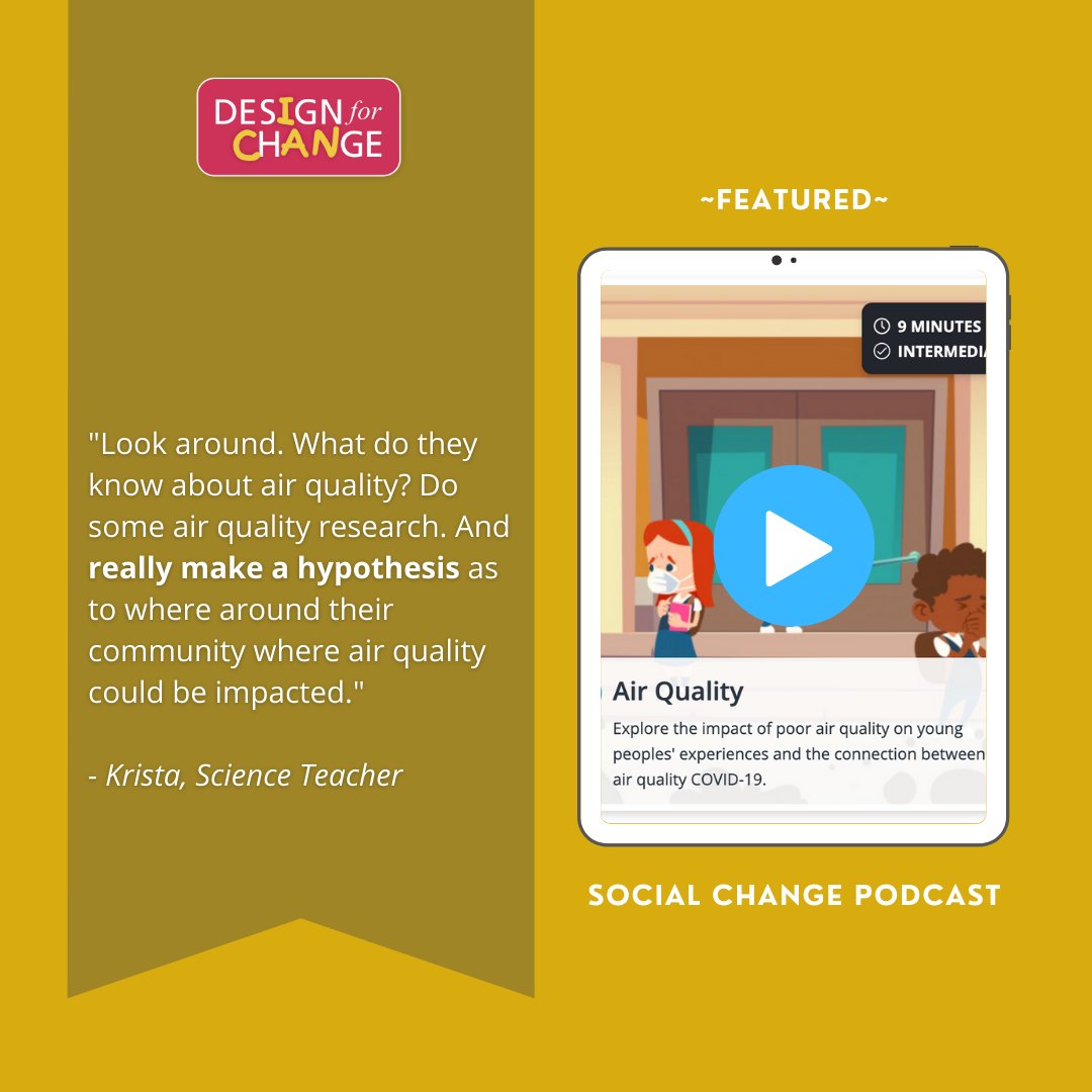 dfcusa's tweet image. First out of three #EarthDay student podcasts on types of pollution: Air Quality

Check it out here!
hubs.la/Q017RL0Y0

#earthmonth #socialstudies #socialstudiesteacher #socialemotionallearning #projectbasedlearning #empathy #designthinking #education #learning