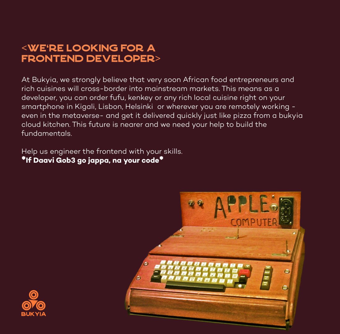 We’re looking for a front-end developer to join our team.

#tech #FrontEndDeveloper