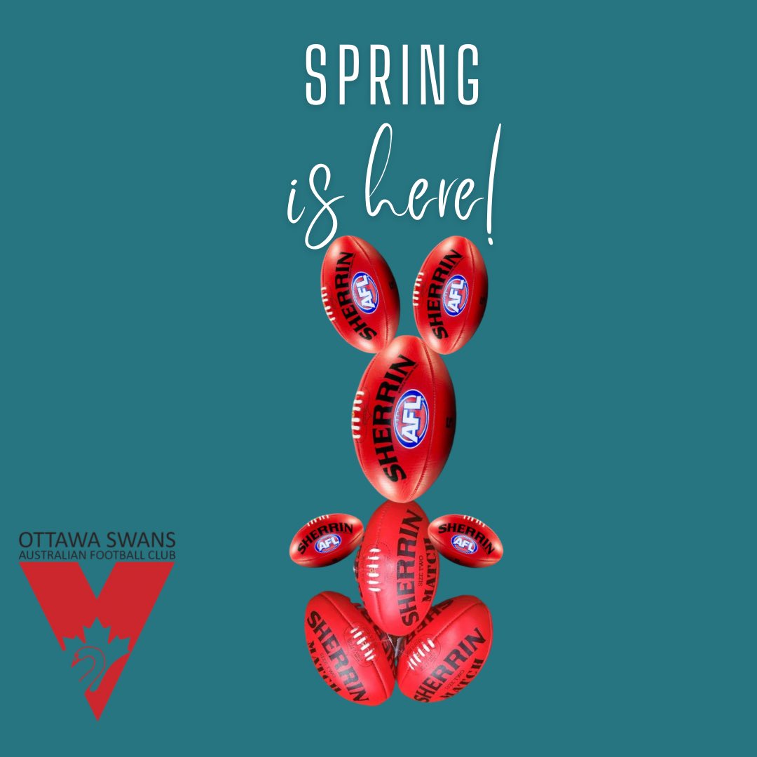 ottawaswans's tweet photo. Spring is here! The Seans hope that everyone has a great long weekend!
#ottawa #ottawaeaster #ottawapassover #ottawaramadan #afl #aflw #ottawalife #ottawablogger #ottawabloggers #aussieexpat #aussiesincanada #aussieexpats #ottawasports #ottawafootball #swannies #sydneyswans https://t.co/bQL1Lhcgo1