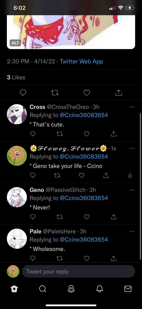 Flowey_Flower21's tweet photo. The four horsemen of twitter https://t.co/yGzRQ2Lt9y