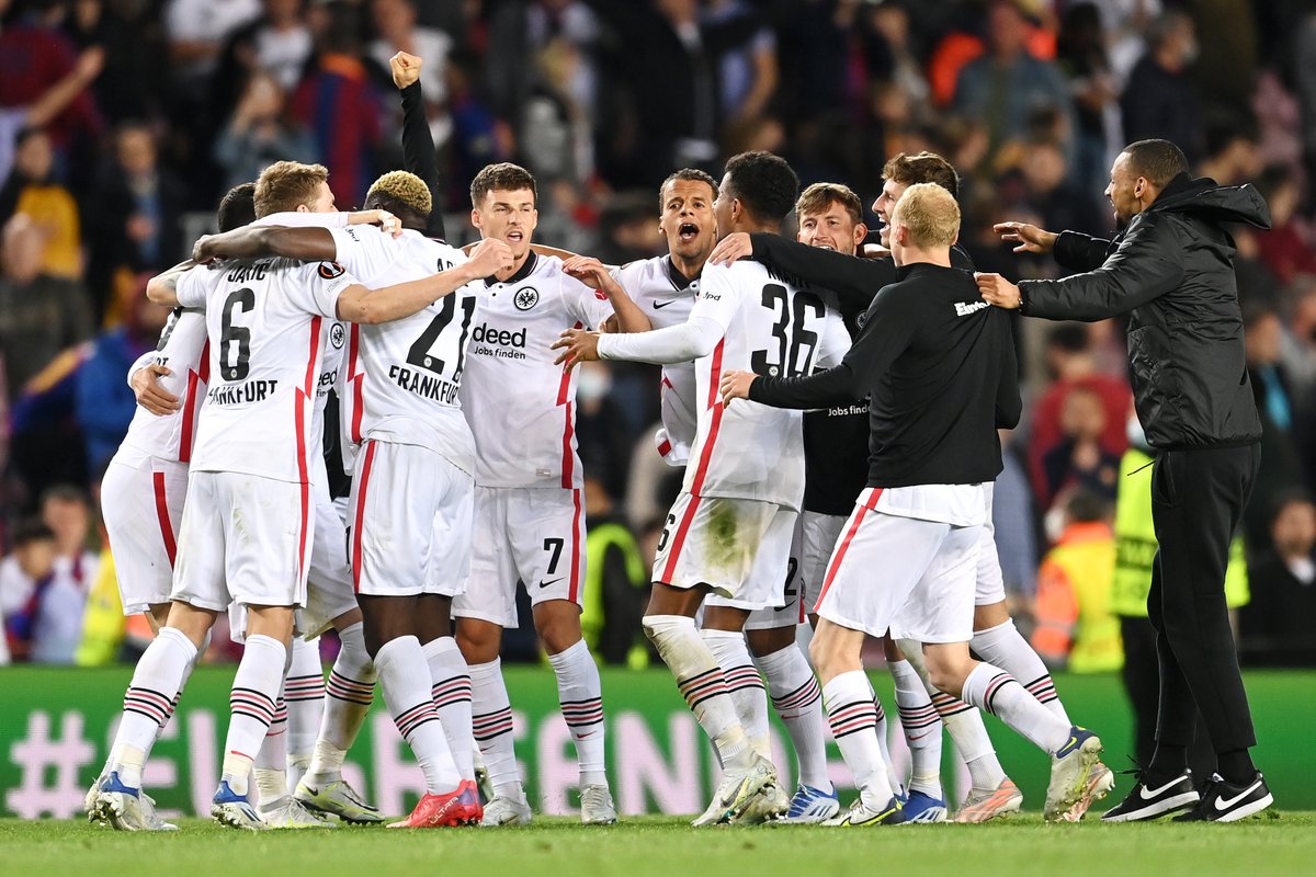 EuropaLeague's tweet photo. Congratulations, Frankfurt! Semi-finalists! 🎉👏

#UEL https://t.co/AJ2XXeJ71P