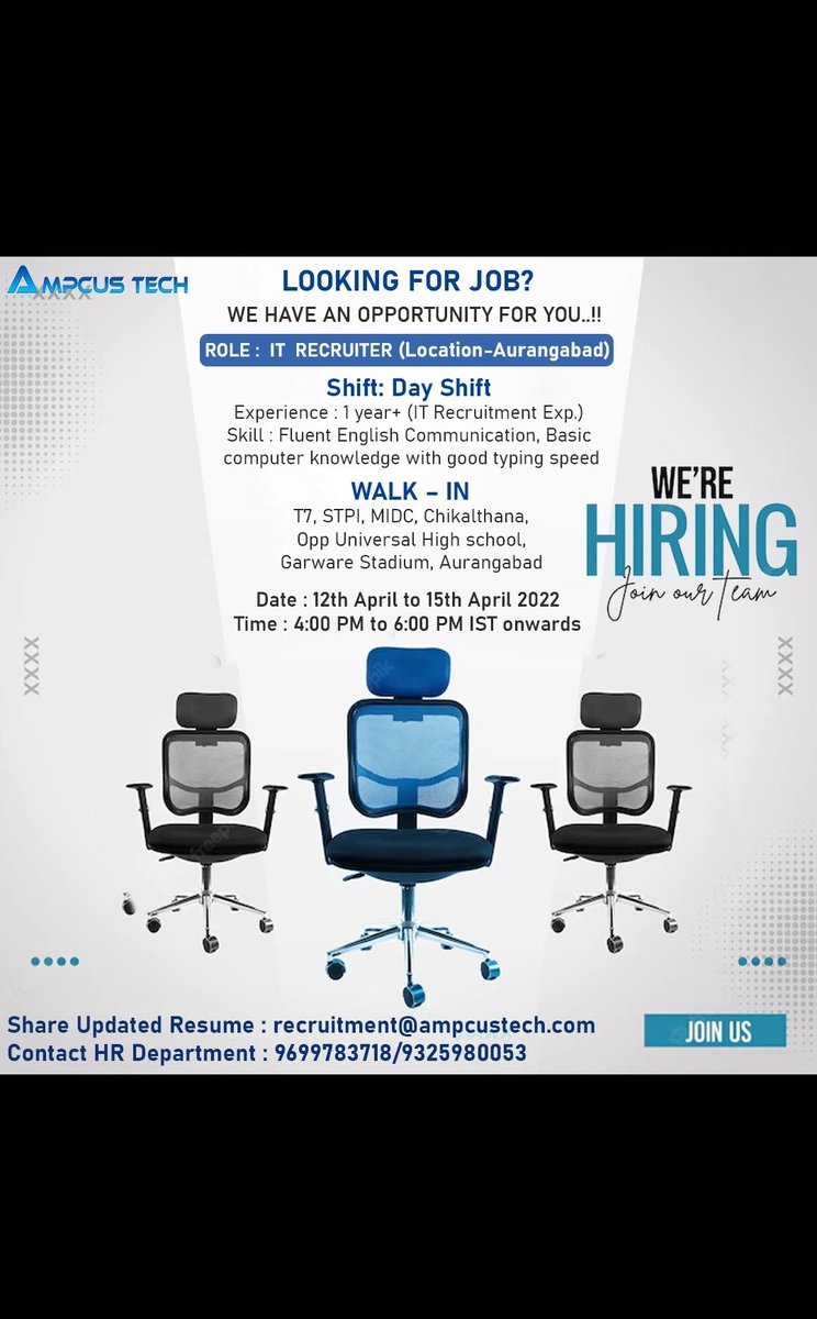 AmeyPant's tweet photo. #Aurangabad #JobSearch #JobAlert #jobopening https://t.co/4DcB7DoSWw