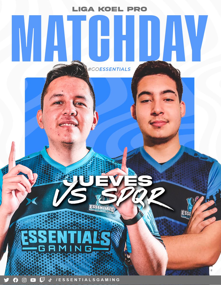 EssntialsGaming's tweet photo. ¡ES HOY! 🎮👊

Este día jugamos los cuartos de final de @koeloficial y dejaremos la vida para avanzar a las últimas instancias del torneo. 🏆

🆚️ @SpqrBrasilTeam
⌚ 7:00 P.M. 🇲🇽 21:00 hrs 🇦🇷🇧🇷
📺 https://t.co/atWLeahBII 

¡Vamoosss! 🔥

#SomosEsG💙 #KOELFAZDIFERENTE https://t.co/gwEcraZpJA